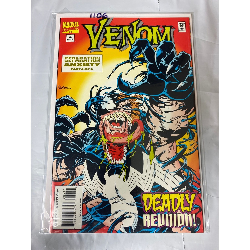 Marvel Comics Venom Separation Anxiety 4 March 1995 Deadly Reunion Ron Randall